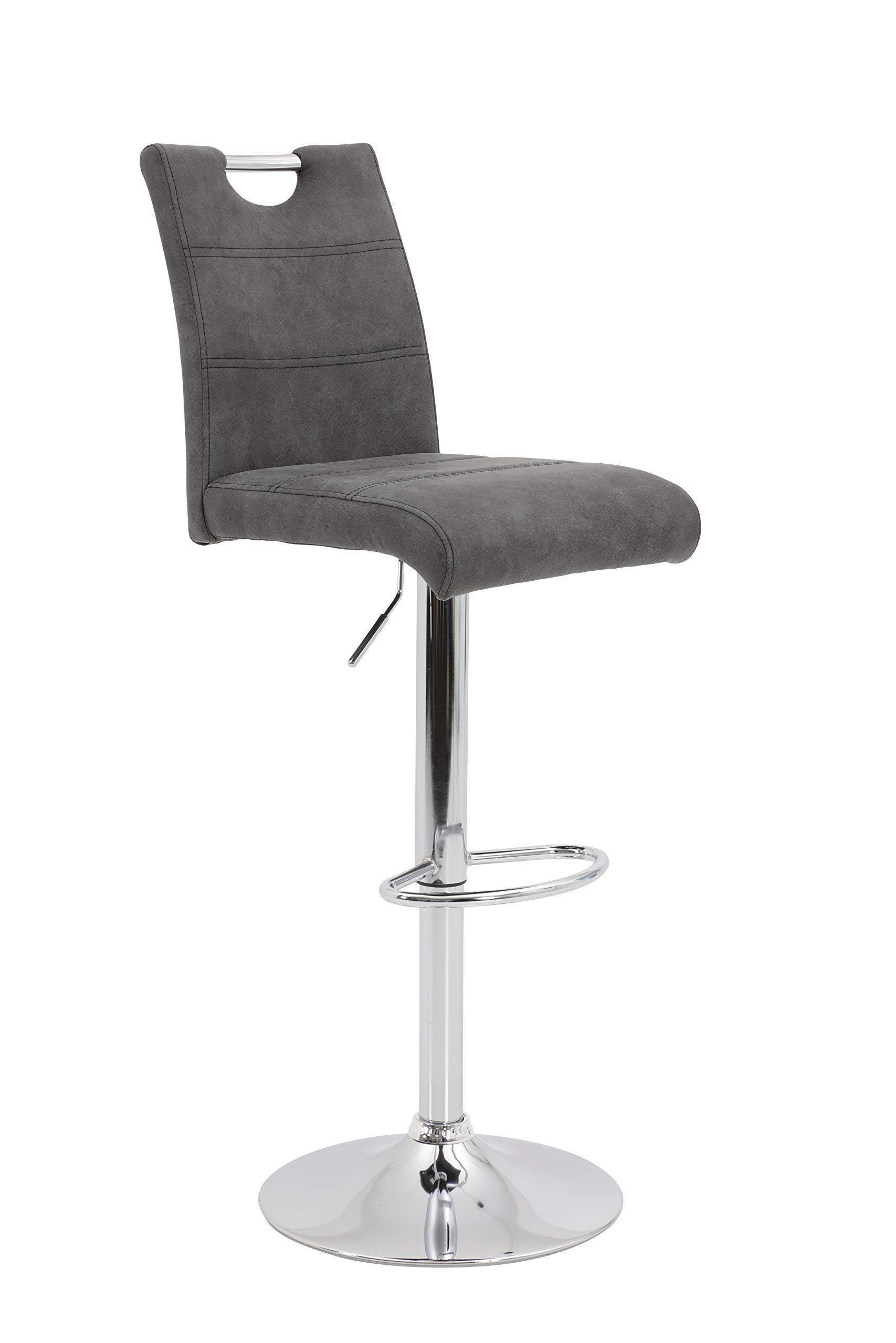 Hela Tische 2er Set Barhocker Bistrohocker Miranda, Microfaser Anthrazit