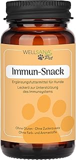 Immun-Snack | Hunde Nahrungsergänzungsmittel | Multivitamin Hundeleckerlis mit Vitamin B Komplex, Biotin, Vitamin A & C, Zink & Eisen | 50 Leckerlis