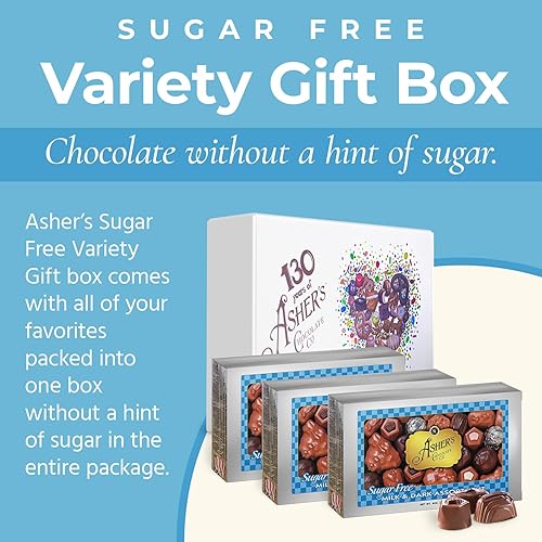 Vista 18 de Asher's Chocolates Caja de regalo navideña, listo para envolver, surtido de leche y chocolate negro, chispas de chocolate con leche, Graham