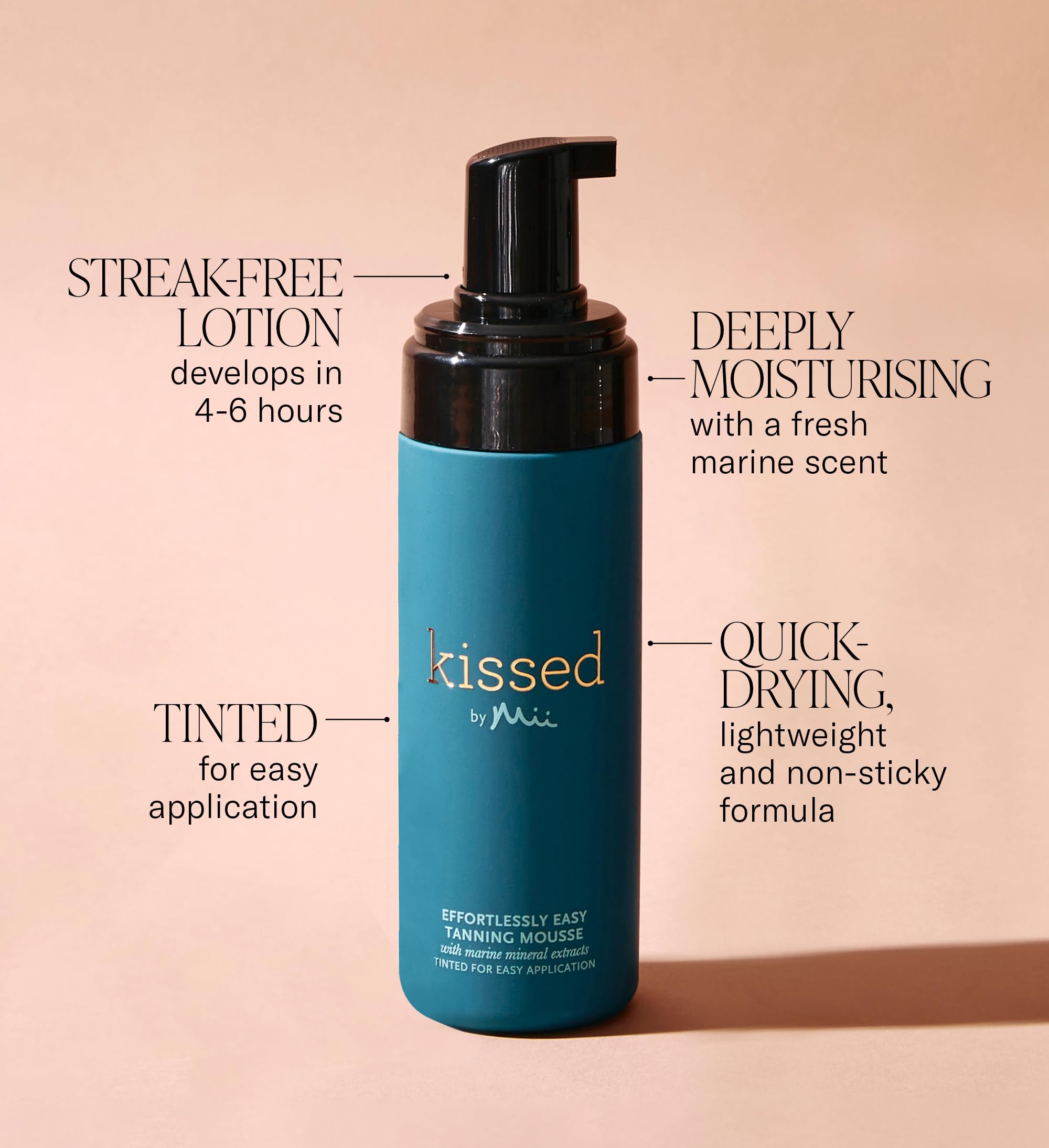 Mii Cosmetici Kissed Easy Abbronzante Mousse Dark 150 ml