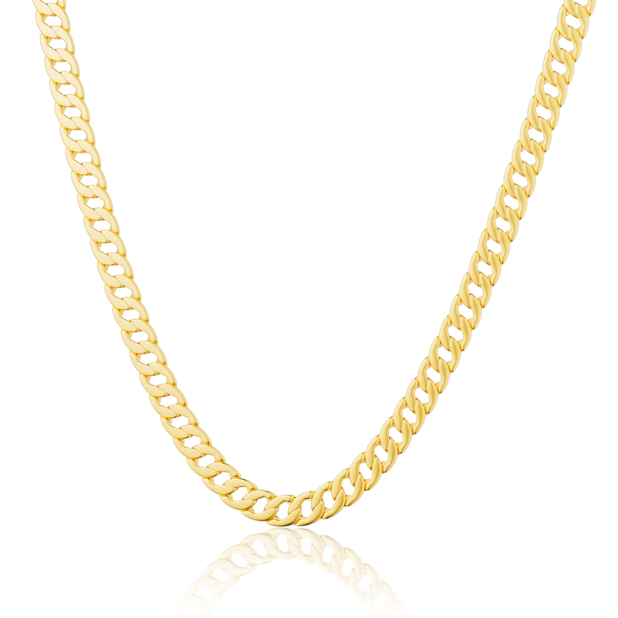 Moodear Gold Necklace for Women 14K Chunky Gold Chain Necklace Cuban Link Chain Choker Necklace for Women Trendy Fashion Jewelry