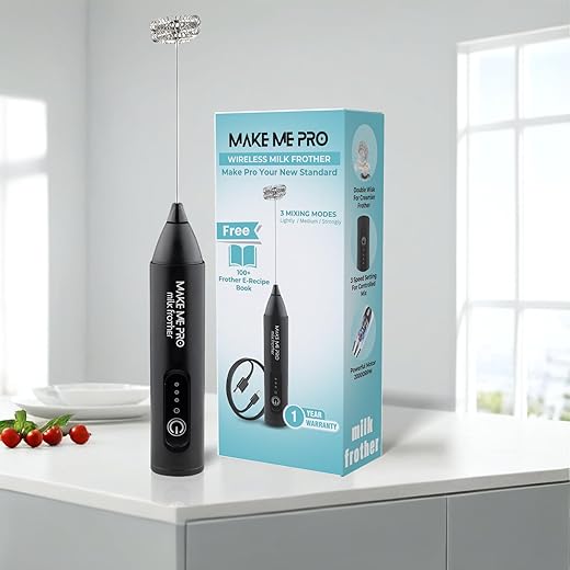 Rechargable Milk frother, Coffee Frother Electric & Milk frother for Coffee Handheld Coffee Whisker and frother