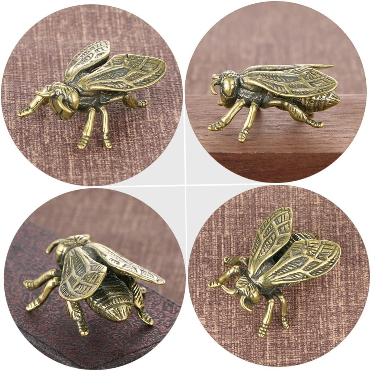 Creative Brass Insect Ornament with Flat Bottom, Simple Golden Decor image 3