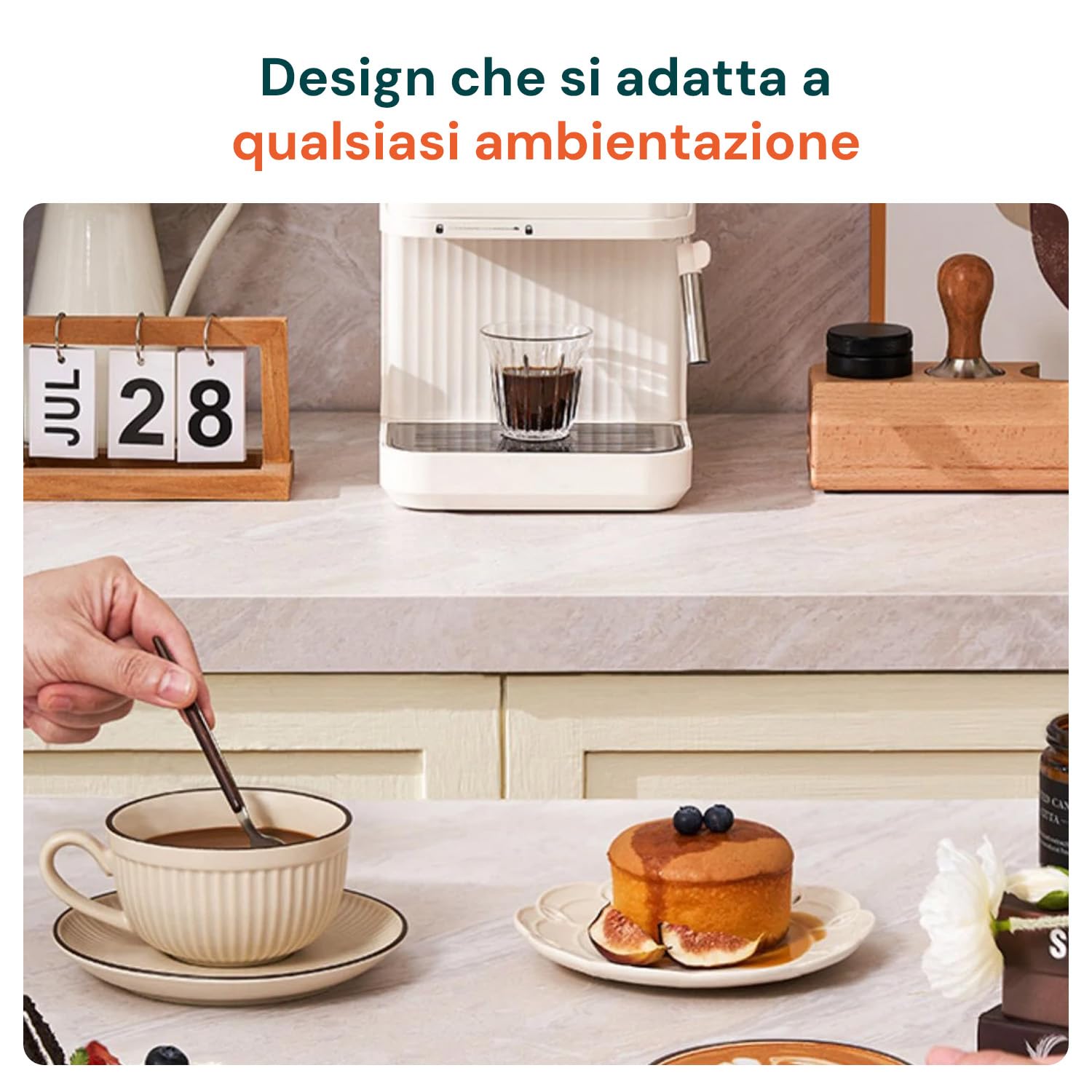 Avilia - Macchina Caffè 850W per Espresso Intenso con Filtro in Acciaio Inossidabile, Serbatoio da 2L e Compatibilità con Caffè Macinato, Uso Facile - colore in base alla disponibilità