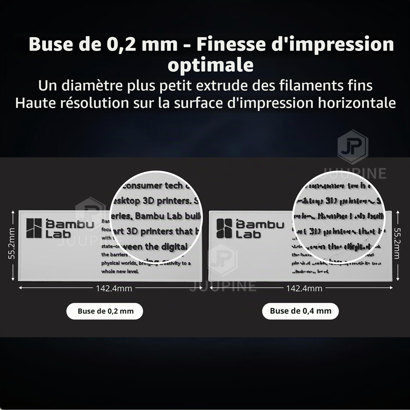 Lot de 2 kits de hotend améliorés de 0,2 mm pour laboratoire bambou P2S/H2D/H2S (avec 4 manchons en silicone), extrudeuse avec buse en acier trempé et bloc chauffant électroplaqué pour accessoires