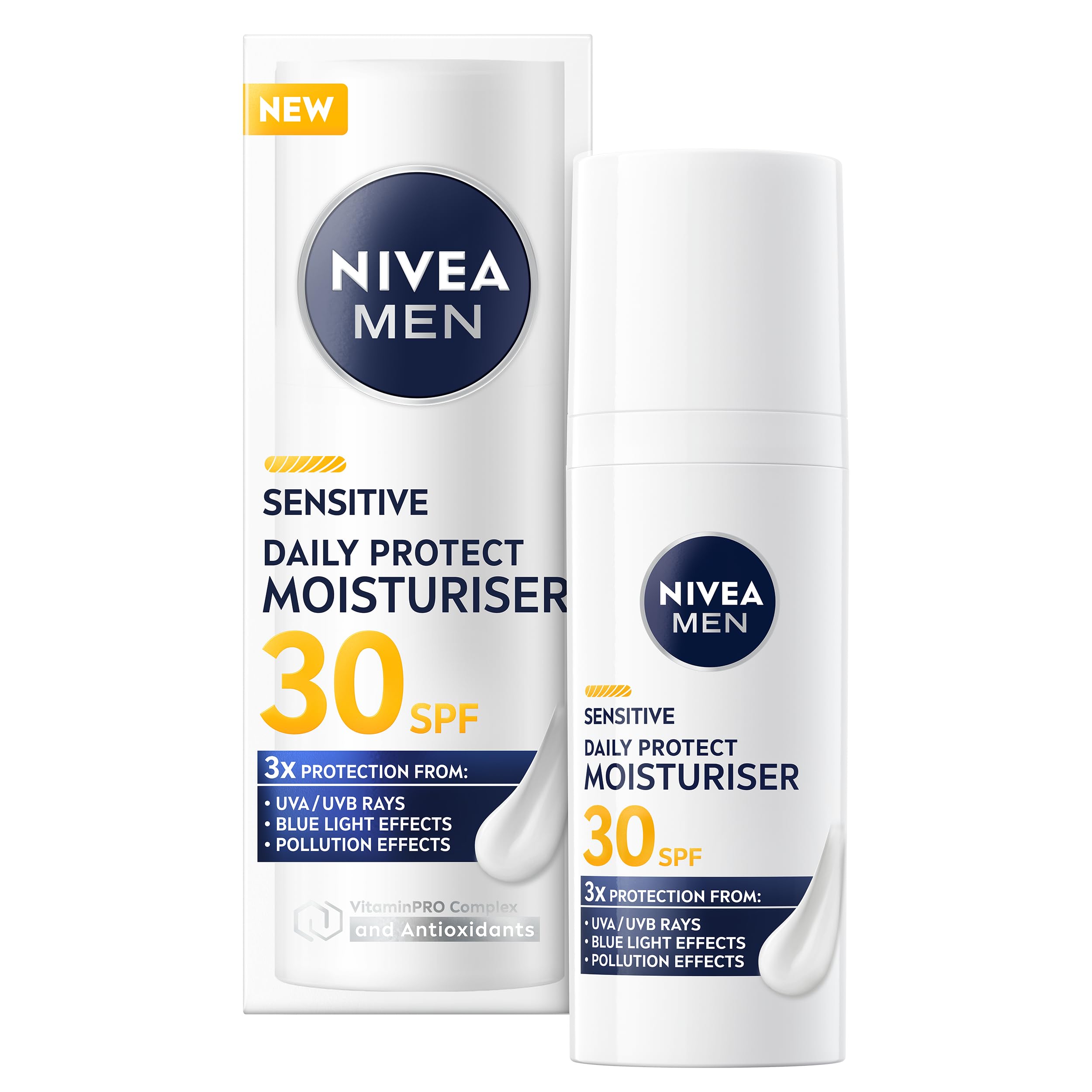 Nivea Men Sensitive Daily Protect Moisturiser Spf30 50Ml
