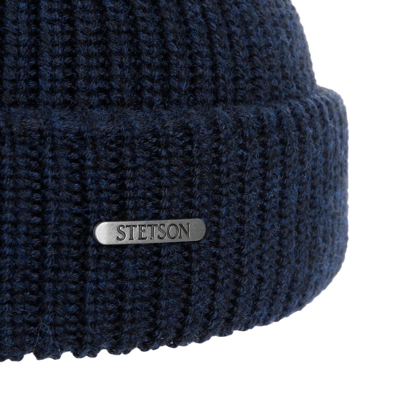 Stetson Nashville Dockermütze Strick Rollrand meliert einfarbig Made in Italy Damen und Herren Herbst Winter