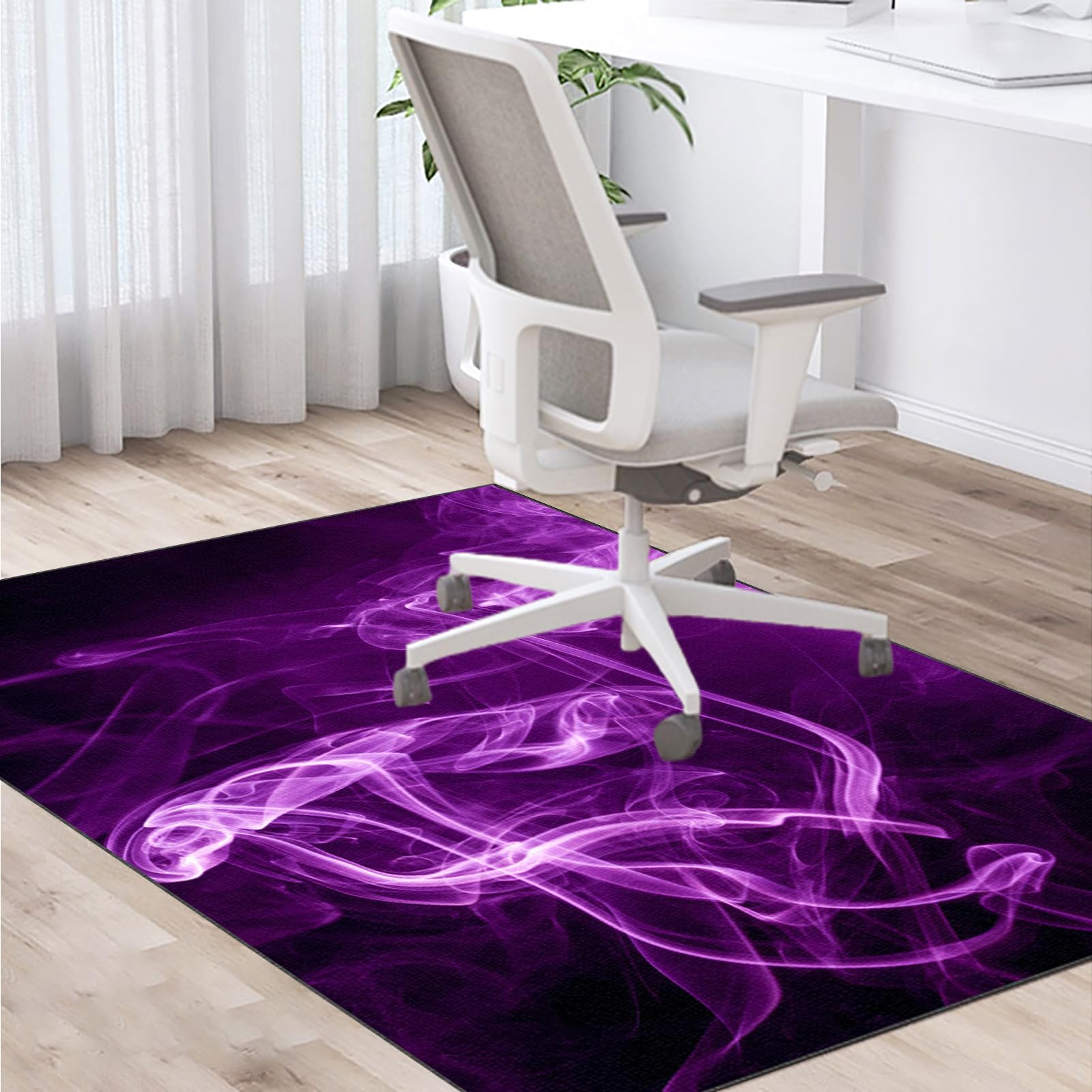 Zteiuqx Computer Gaming Chair Mat,Office Chair Mat for Hardwood Floor & Carpeted Floor, Heavy Duty Floor Protector Desk Chair Mat for Carpet Floors, Non Slip Chair Mat for Home Office 120 x 140 cm
