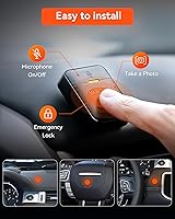 Vista 2 de Vantrue Control remoto con bloqueo de eventos, instantánea, función de encendido/apagado de audio, rango de 9.8 pies para cámara de tablero Vantrue