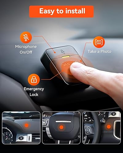 Miniatura 2 de Vantrue Control remoto con bloqueo de eventos, instantánea, función de encendidoapagado de audio, rango de 9.8 pies para cámara de tablero Vantrue