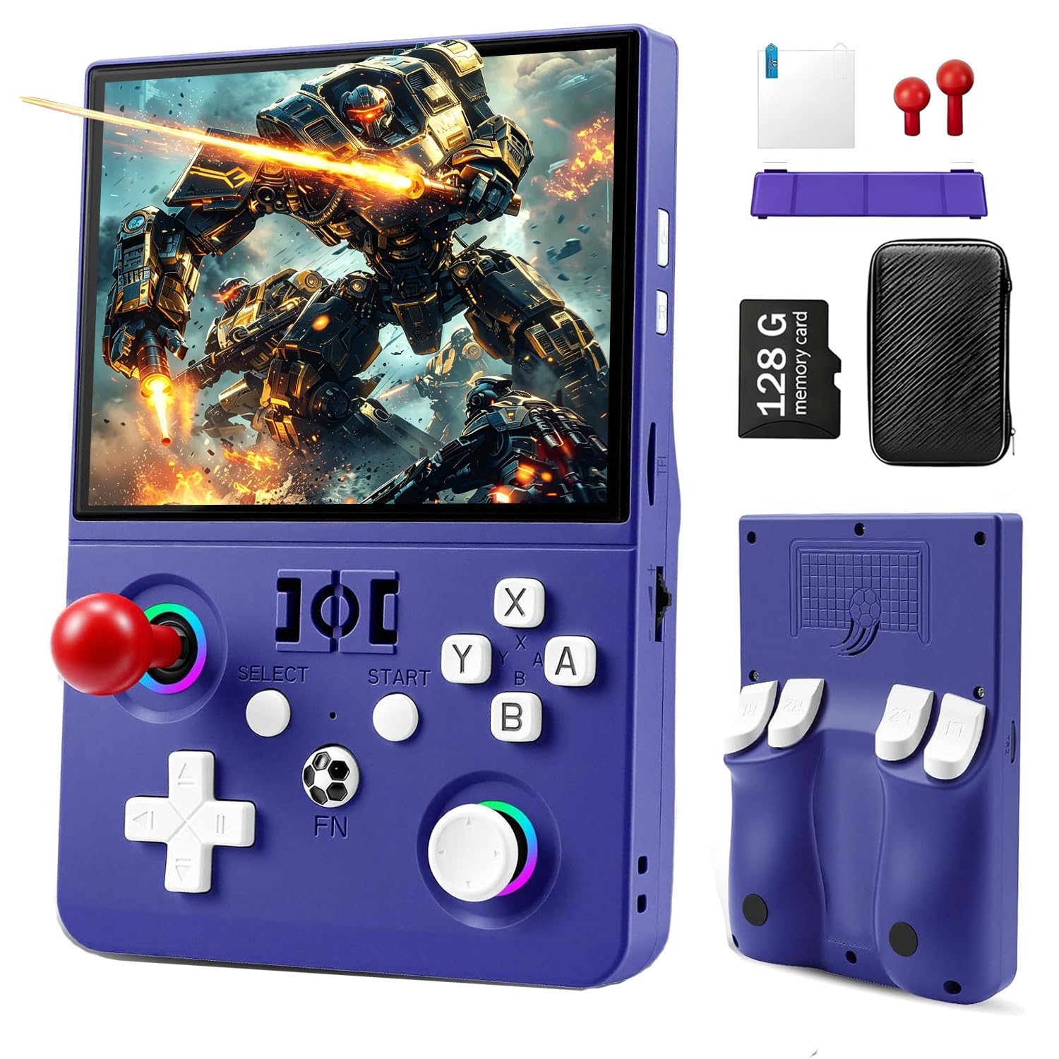 R36MAX Ⅱ 2026 NUOVA console di gioco portatile retrò, schermo IPS ultra grande da 4,5 pollici, console di gioco portatile con scheda TF da 128 G, batteria da 4000 mAh, regalo di intrattenimento di