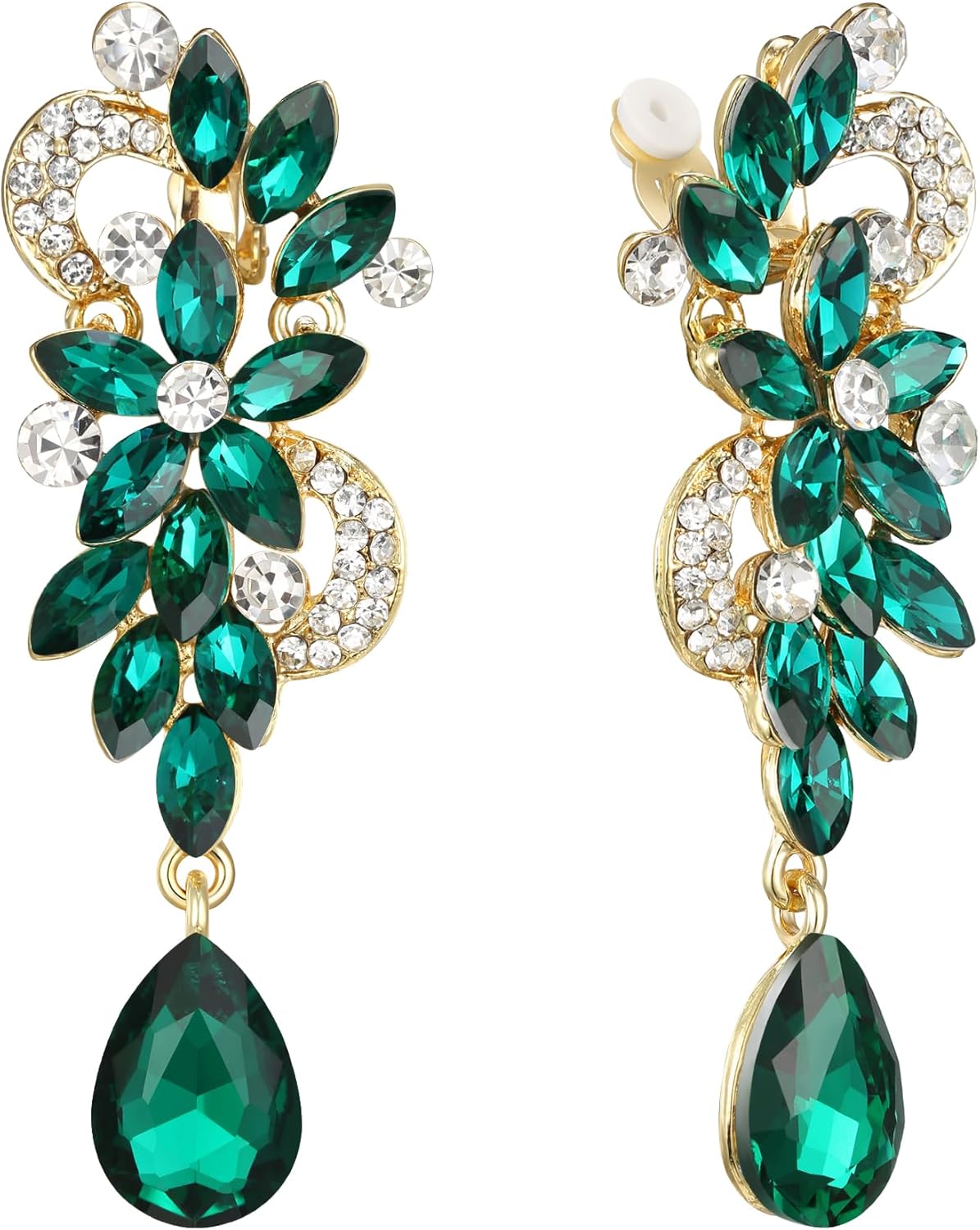 Set di collana e orecchini in cristallo barocco da regina, accessori