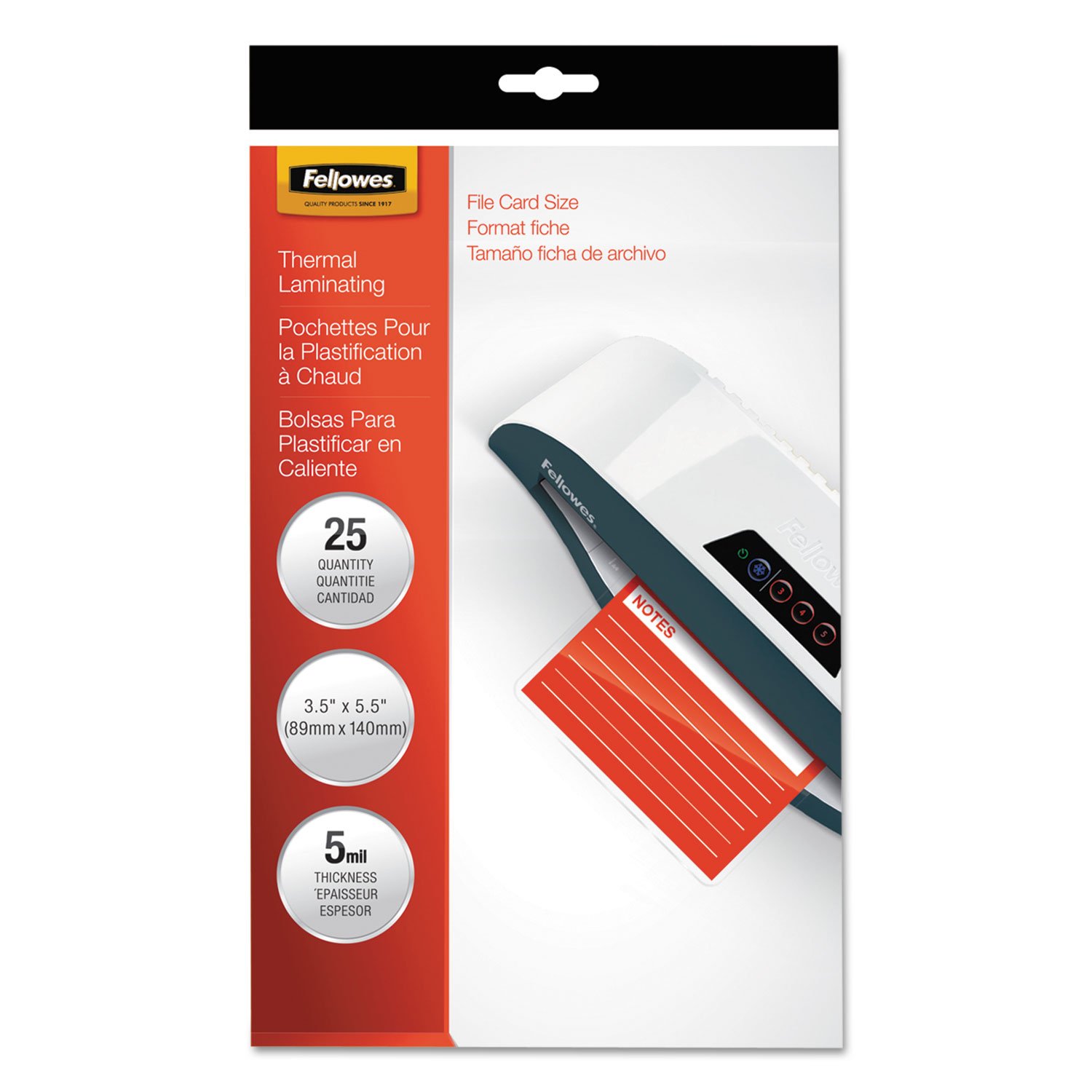 Fel52010 – Fellowes Glossy Pouches – 5 mil, Photo, Lot DE 25