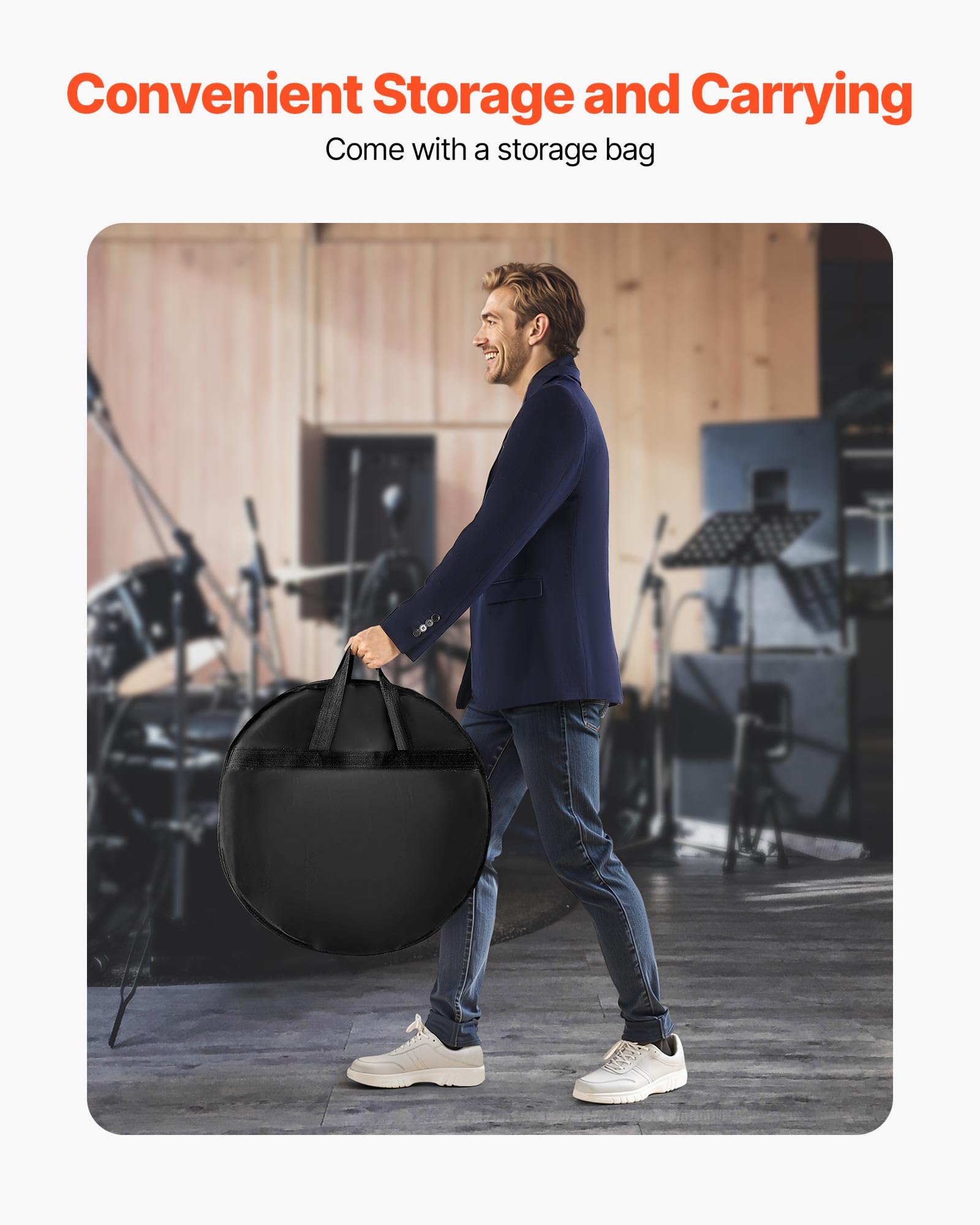 VEVOR Cymbal Pack, 7 Pieces Cymbals for Drum Set, Alloy Cymbals Drum Set Includes 14" Hi-Hats, 16" Crash, 18" Crash, 20" Ride, 10" Splash, 16" China, Drumsticks & Cymbal Bag