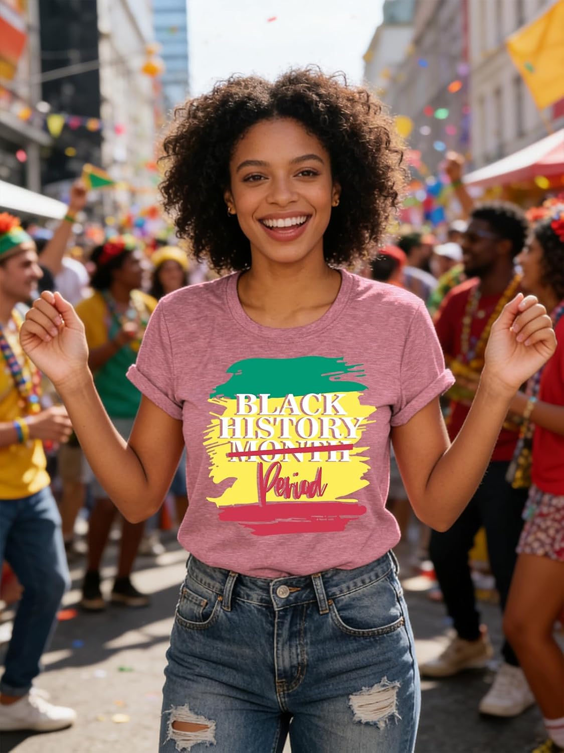 Black History Shirts for Women Black History Month T-Shirt Juneteenth I Am Black Tee Tops - Image 2