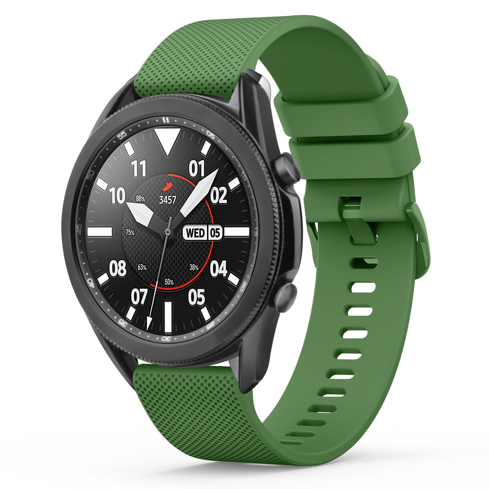 OumidaSilicone Bands for Samsung Galaxy Watch 3 45mm/Galaxy Watch 46mm/ Samsung Gear S3 Frontier Classic/Huawei GT 2 46mm for Women Men, 22 mm Strap for Galaxy Watch 3 45mm