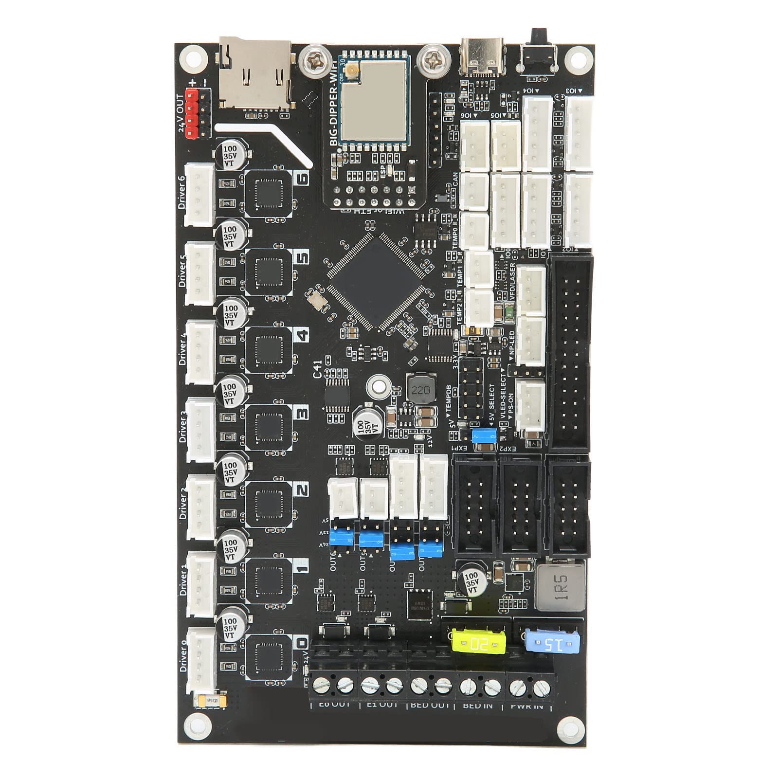 Wakects Drukarka 3D Płyta Główna do 2.4, Duet3 Mini5+ 7-calowy Ekran