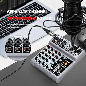 オーディオミキサー 6チャンネル DJ USB Bluetooth Amazon.co.jp: オーディオミキサー 6チャンネルオーディオ