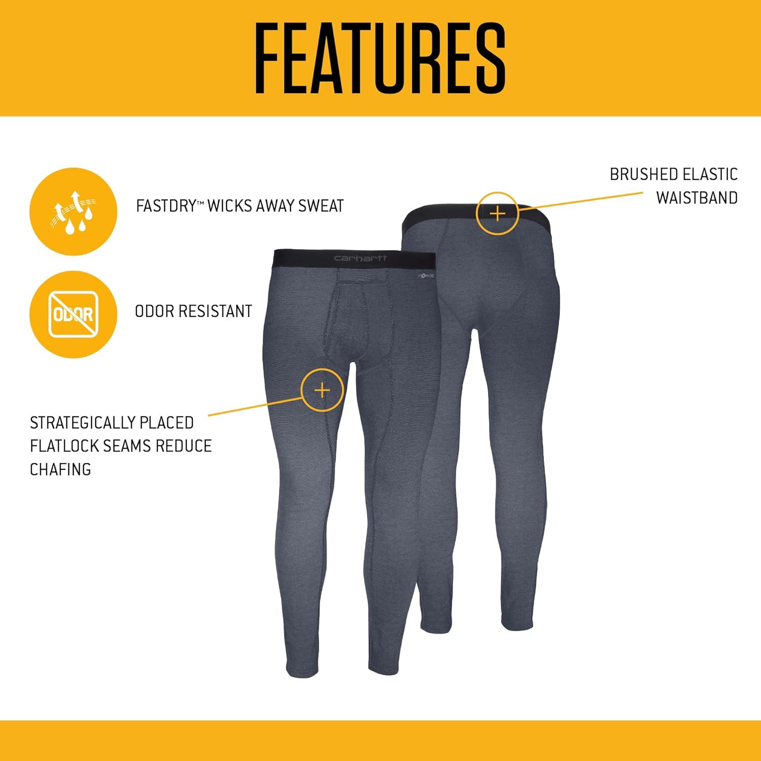 Carhartt Men's MBL112 Base Force® Heavyweight Base Layer Bottom - Image 4