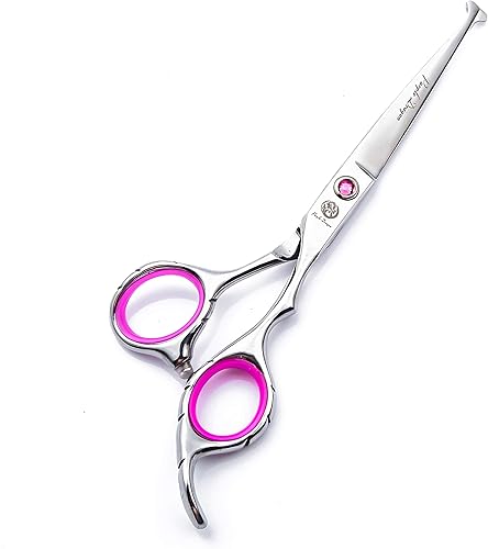 Miniatura 9 de Juego de tijeras de corte de pelo morado de 60 pulgadas con maquinilla de afeitar estuche de tijeras de cuero para peluquería profesional o uso