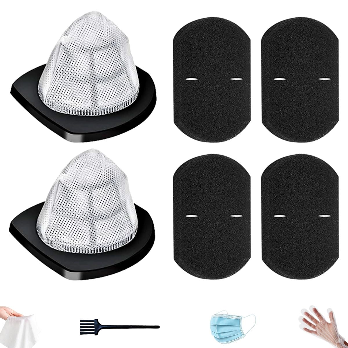 Photo 1 of 2 Pack 2030 Vacuum Filters&4 Foam Filters with Brush, Compatible with Bissell 3-in-1 Vacuum Models 2030, 20303, 20306, 20307, 20309, 2030H, 2030V, 2030X, 2030Z, Compare to Part #1611501&1611500