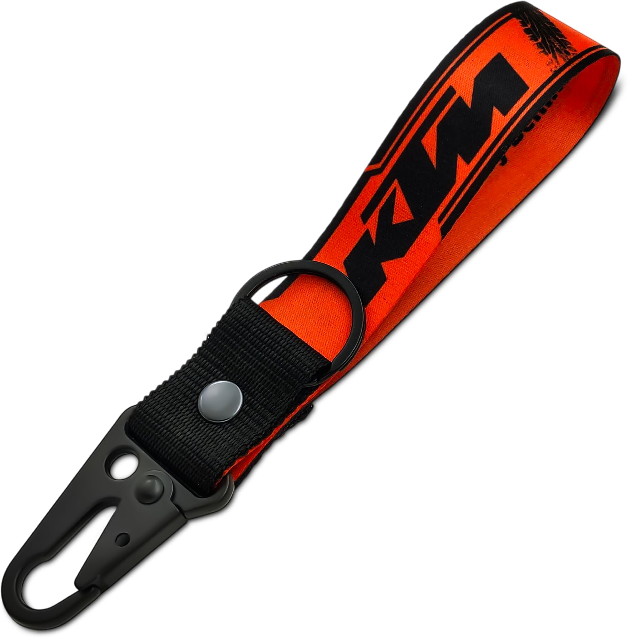 SnapStrap MotoLink Carabiner Keychain Compatible with KTM Bike Strong Heavy-Duty Metal Clip with Fabric Key Ring Bike Accessory-image-11