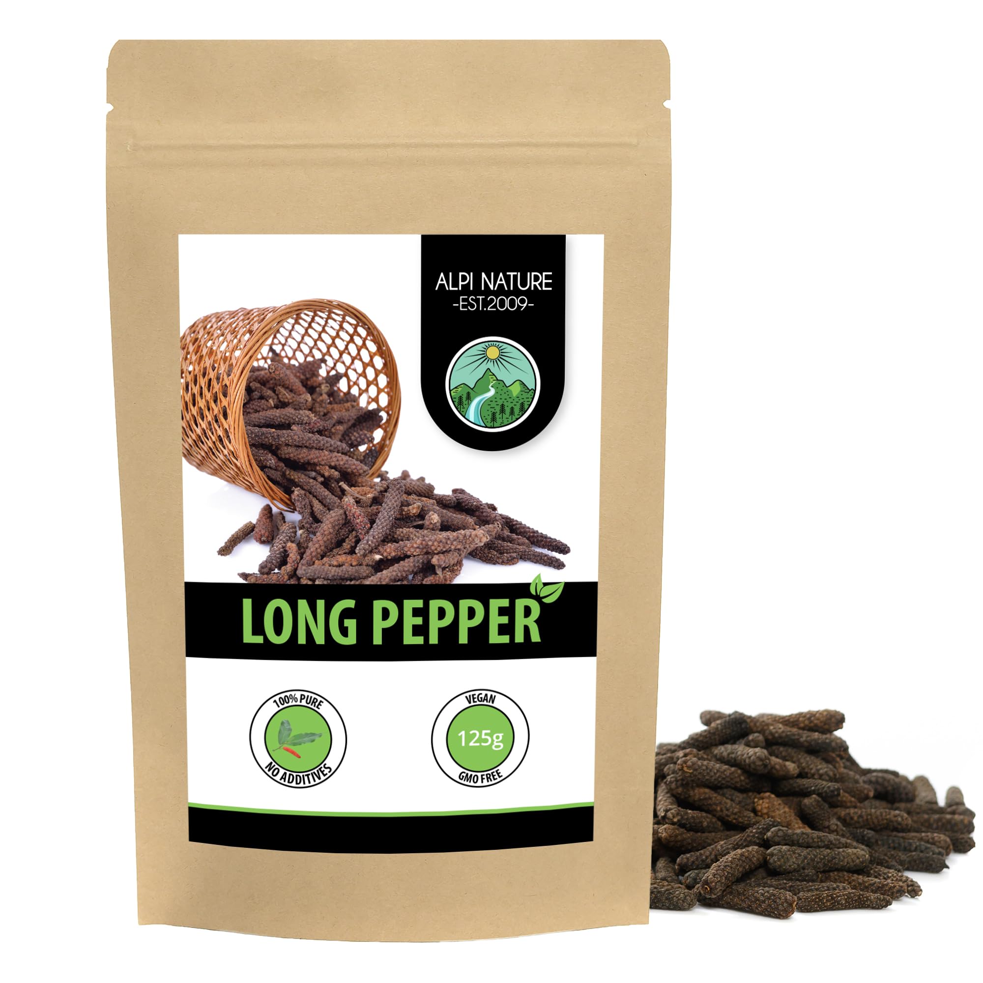 Long Pepper Whole 125g 4.4 oz, Whole Peppercorns, Long Pepper Sticks for Cooking