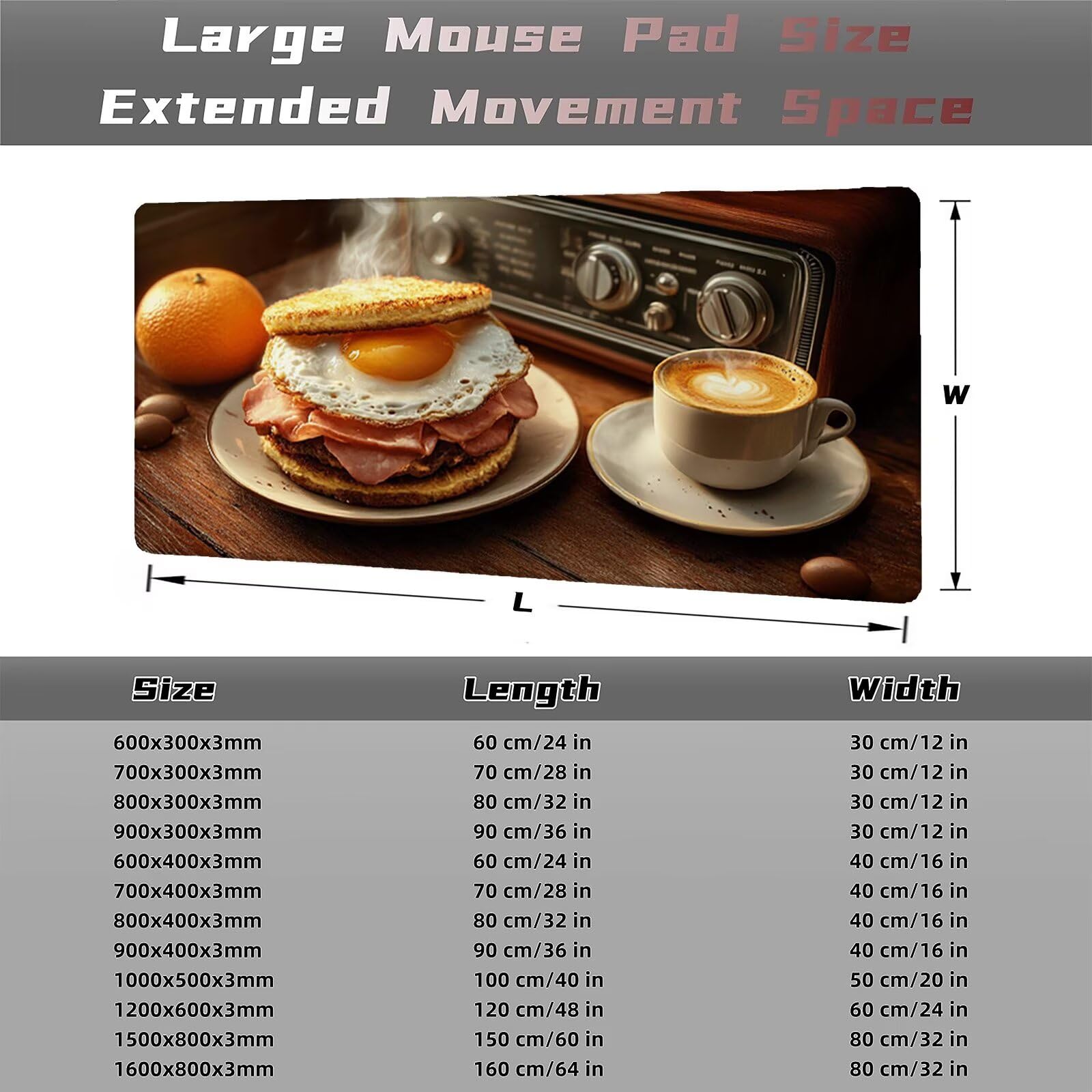 Podkładka pod mysz kuchenna 1600 x 800 mm podkładka pod mysz do kawy duża japońska podkładka pod mysz antypoślizgowa gumowa podstawa powierzchnia ze szwami na krawędziach mata biurowa do komputera