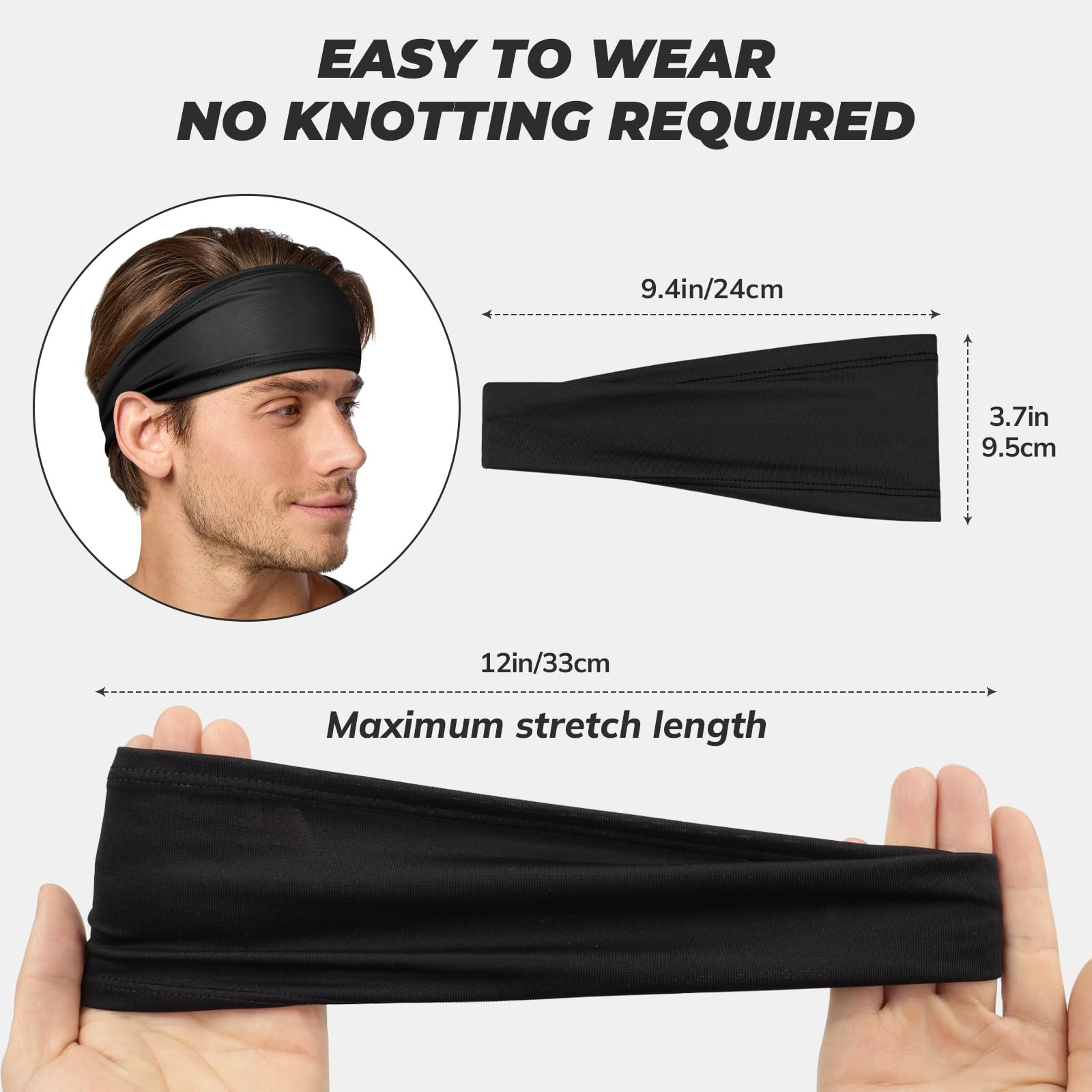 AWUMBUK Sporthoofdband voor heren, 5 stuks, zweetband, elastische haarband, zweetabsorberend, ademend, geschikt voor beweging, fitness, hardlopen AWUMBUK Sporthoofdband voor heren, 5 stuks, zweetband, elastische haarband, zweetabsorberend, ademend, geschikt voor beweging, fitness, hardlopen