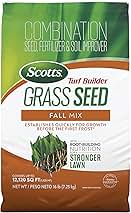 Scotts Turf Builder Grass Seed Fall Mix, Grass Seed Mix with Fertilizer and Soil Improver, 16 lbs.