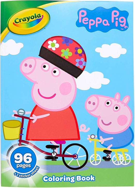 Amazon.com: Crayola Peppa Pig Coloring Book with Stickers, Gift for ...