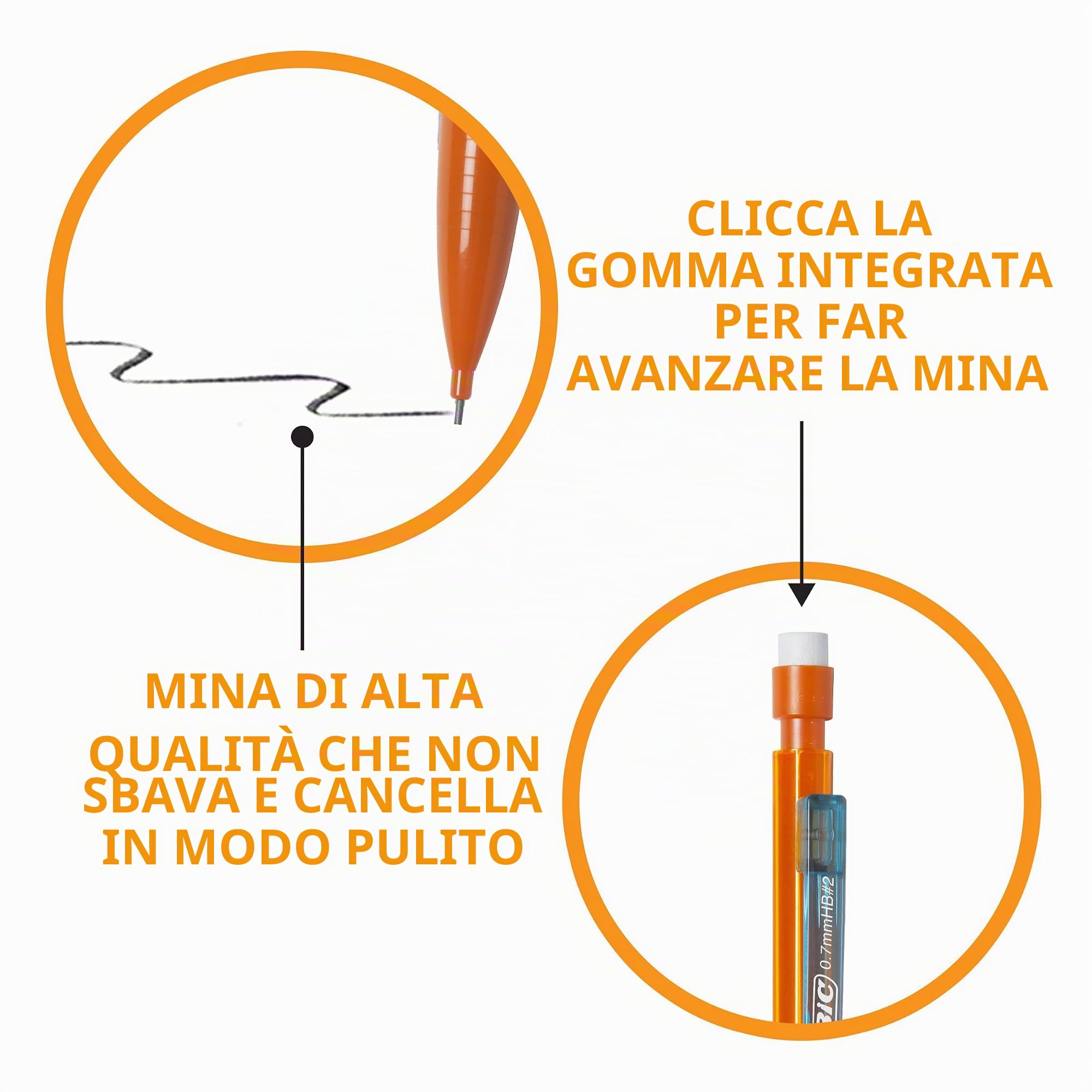 Bic Matita Xtra Smooth Color Edition, punta media (0,7 mm), 24 pezzi (MPCEP24)