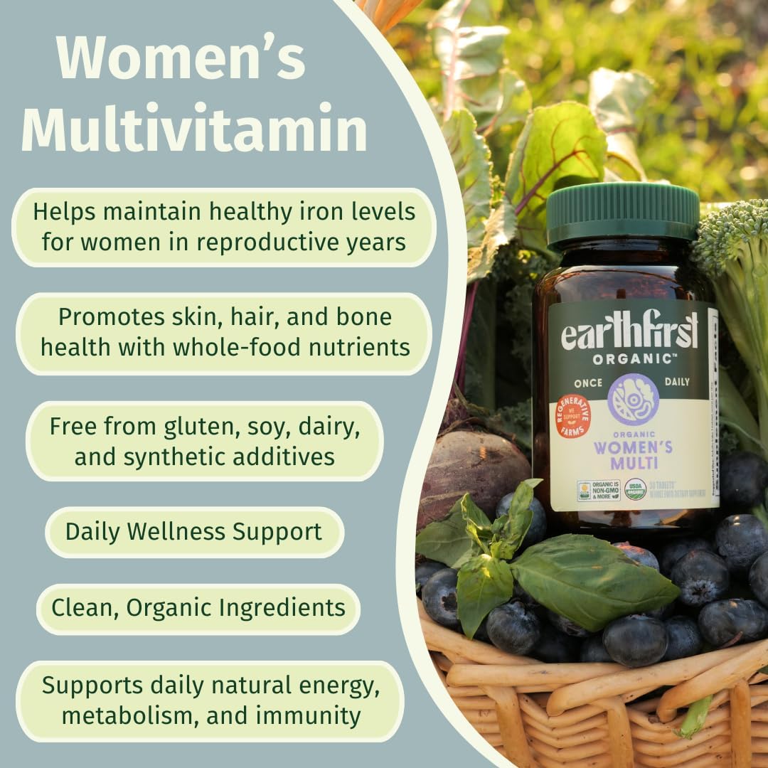 Women’s Multi Once Daily, Women's Multivitamin, Iron, Vitamin B12 & More, 19 Vitamins from Herbs & Superfoods, 60 Count - Image 4