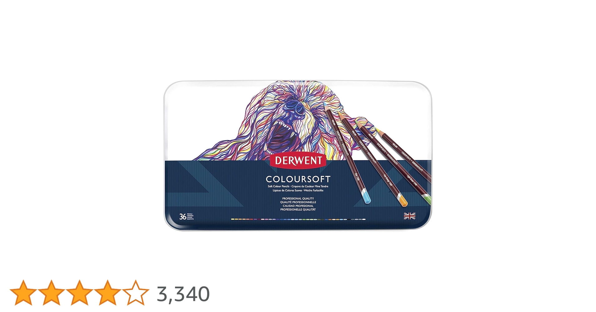 DERWENT Coloursoft Colouring Pencils Tin (Set of 36) : Amazon.in