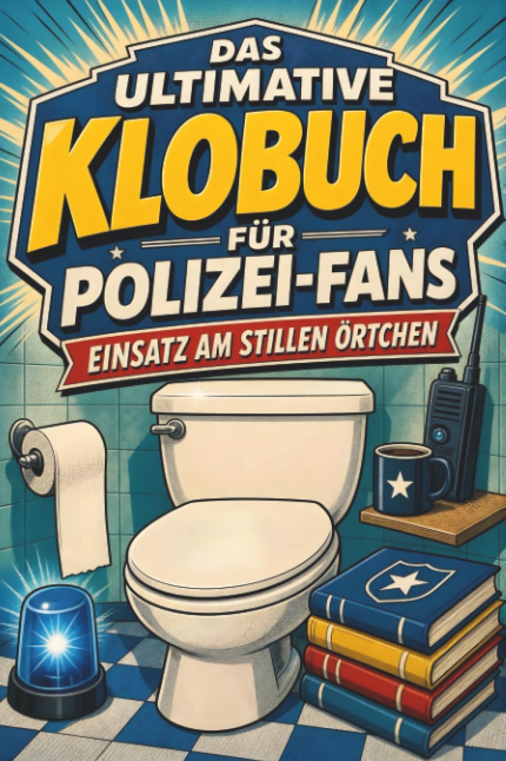 Das ultimative Klobuch für Polizei-Fans: Einsatz am stillen Örtchen. Lustiges Geschenk für Fans von Polizisten, Blaulicht und Tatort