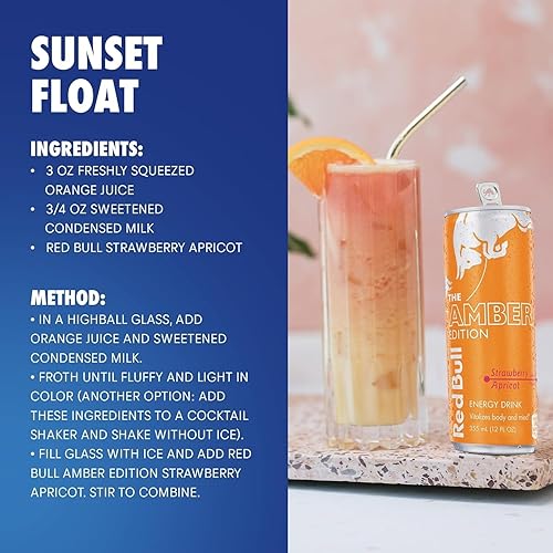 Vista 139 de Red Bull Yellow Edition - Bebida energética tropical, con 80 mg de cafeína más taurina y vitaminas B, 8.4 onzas líquidas, paquete de 24 latas