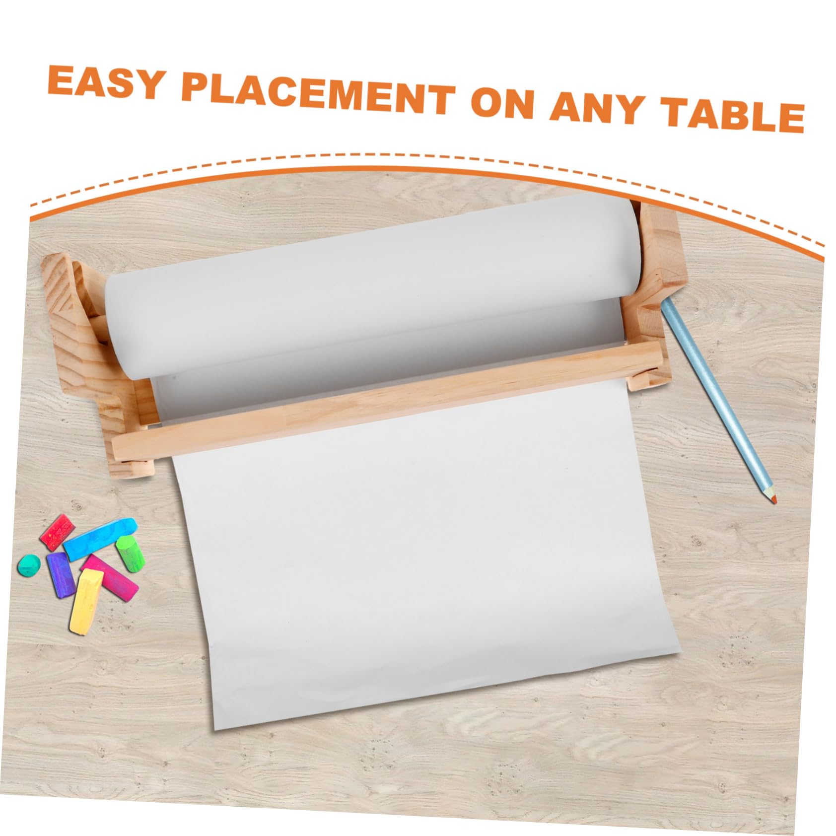 Anneome Cavalletto da Tavolo in Legno per Ragazzo Ragazza Rotolo di Carta per Attività Creative, Multifunzionale e Salvaspazio per Disegno e Pittura