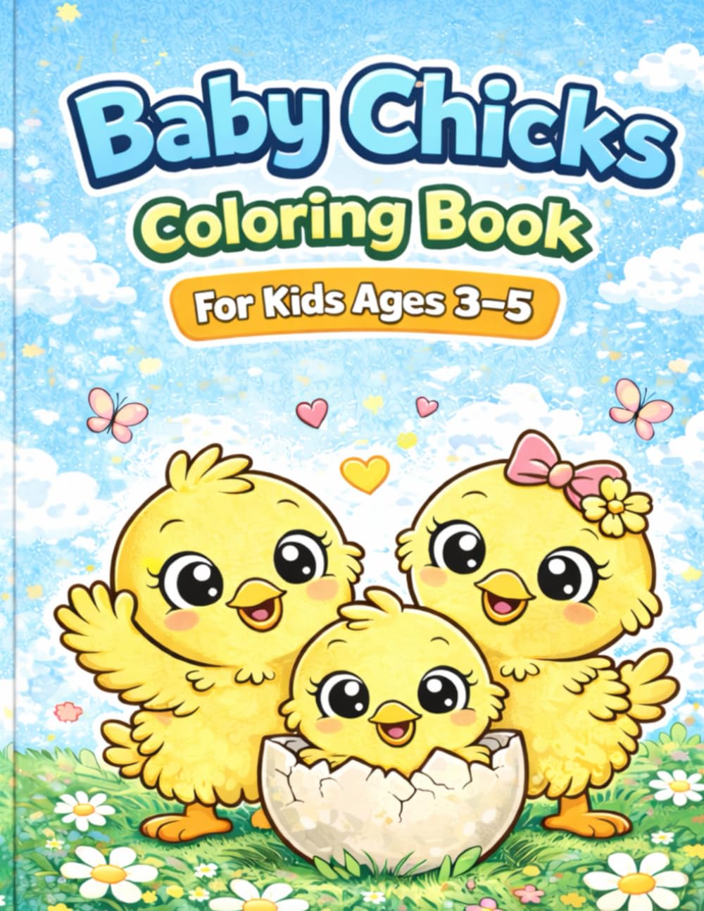 Baby Chicks Coloring Book for Kids Ages 3–5: Cute Farm Chickens & Baby Chicks (Cute Chicken Fun for Kids)