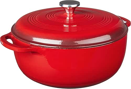 Lodge 7.5 Quart Enameled Cast Iron Dutch Oven with Lid