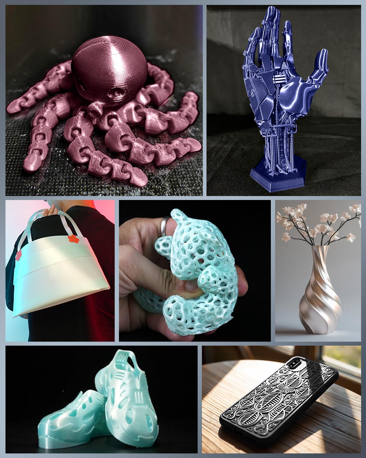 SUNLU Filament TPU-Silk Pour Imprimante 3D, Filament TPU 98A De 1,75 Mm, Surface En Soie Brillante, Précision Dimensionnelle +/- 0,03 Mm, 1 Kg