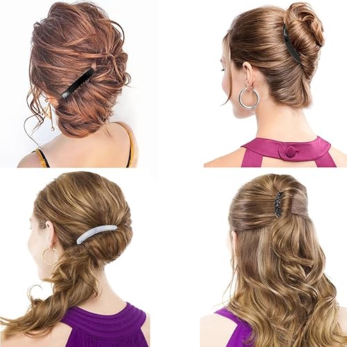 Miniatura 10 de 24 peines laterales para el cabello, peines de plástico ligero de 1125 dientes para mujeres y niñas (11 dientes, 25 dientes)