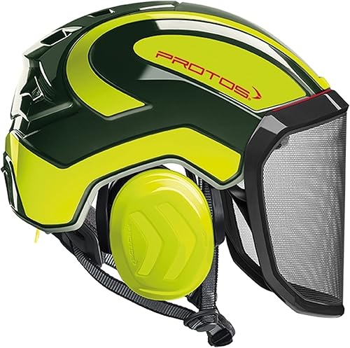 Casco Arborista Integral Protos - Oliva y Amarillo