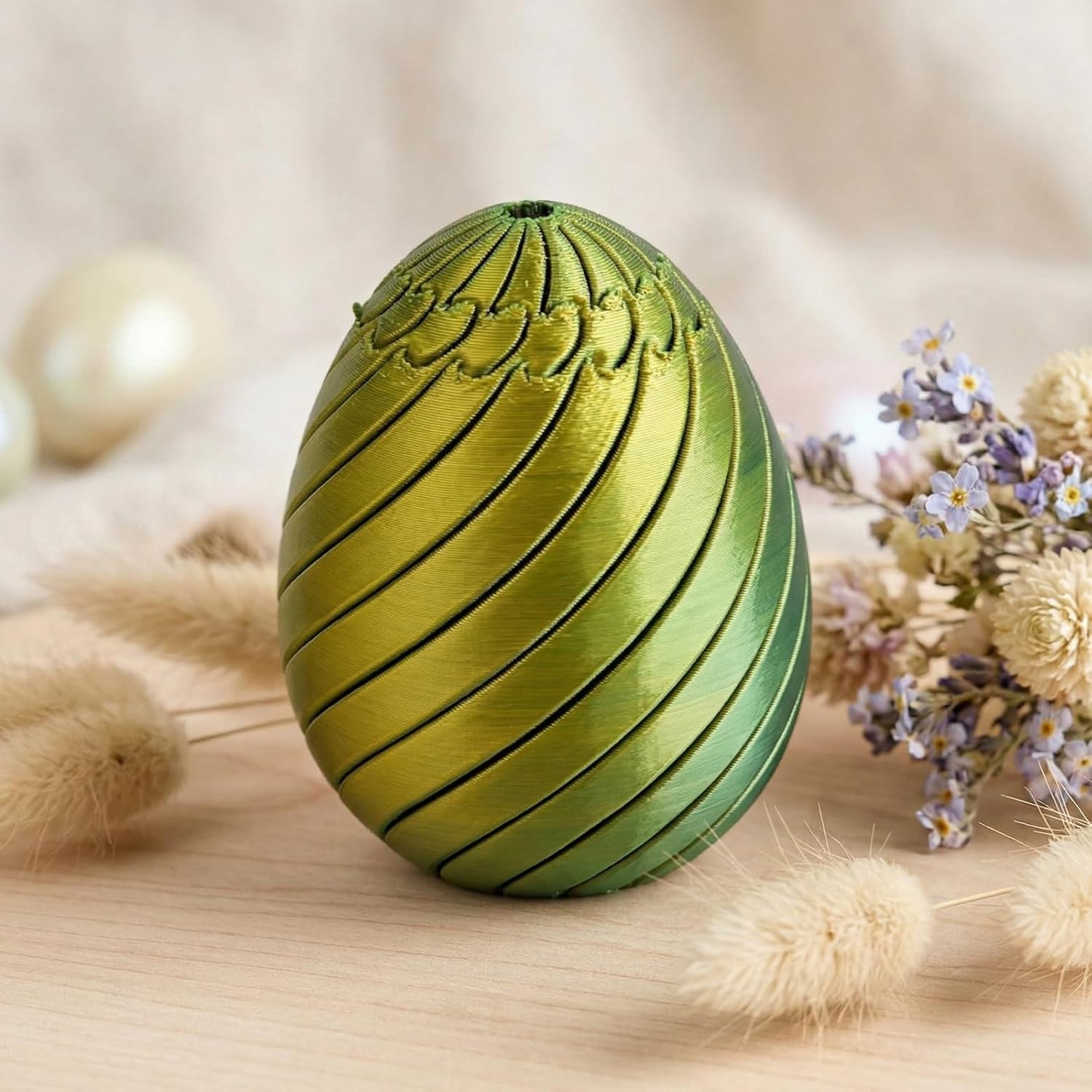 Twisty Fidget Egg, 3D Printed Slippery Egg Fidget,Smooth Rotating Stress Relief Egg Spinner,Rotating Fidget Puzzle Toy for Stress Relief, Colorful Desk Fidget Toy, Easter Party Favors