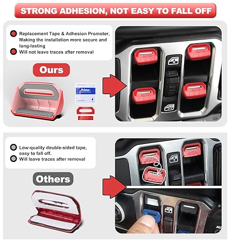 Miniatura 3 de Compatible con Jeep JL 4 piezas de cubierta de botón de interruptor de ventana compatible con Jeep Wrangler JL JLU 2024 2023 2022 2021 2020 2019
