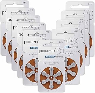 Piles Sans Mercure Varta Powerone 312 – Paquet de 60 - Taille 312