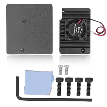 Aluminum Alloy Router Cooling Shell Heat Dissipation Enclosure Kit Nanopi R2s Black
