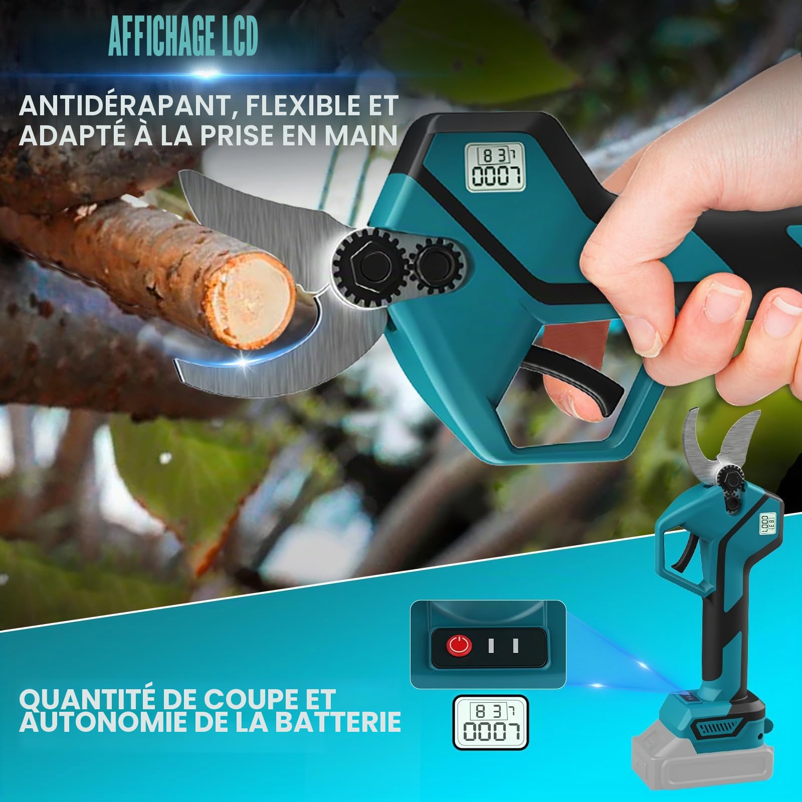 Sécateur télescopique sans fil télescopique pour Makita 18V (sans batterie