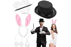 6 Pcs Halloween Magician Costume Set for Adult Women
