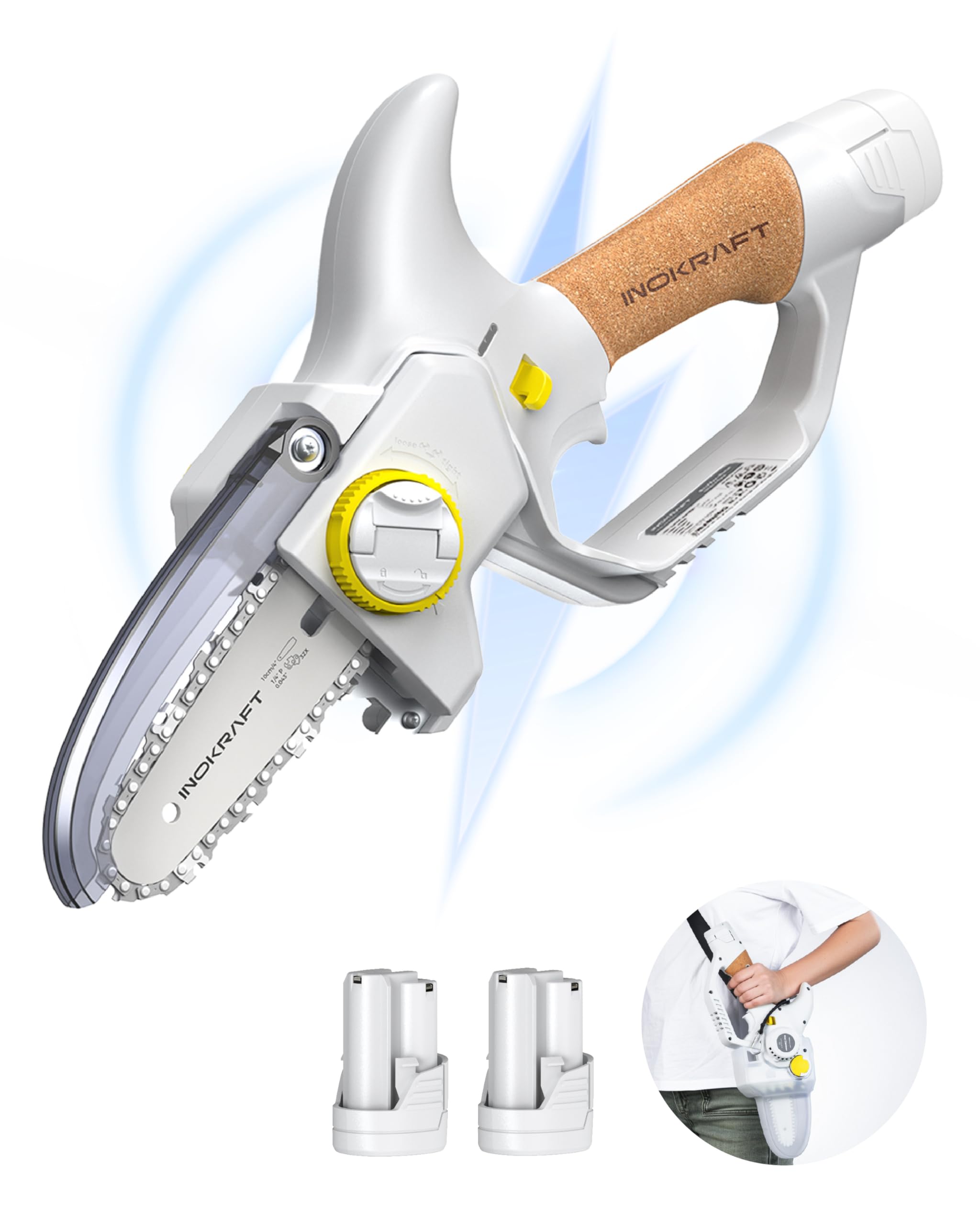 InoKraft BB-Shark 4" Cordless Mini Chainsaw