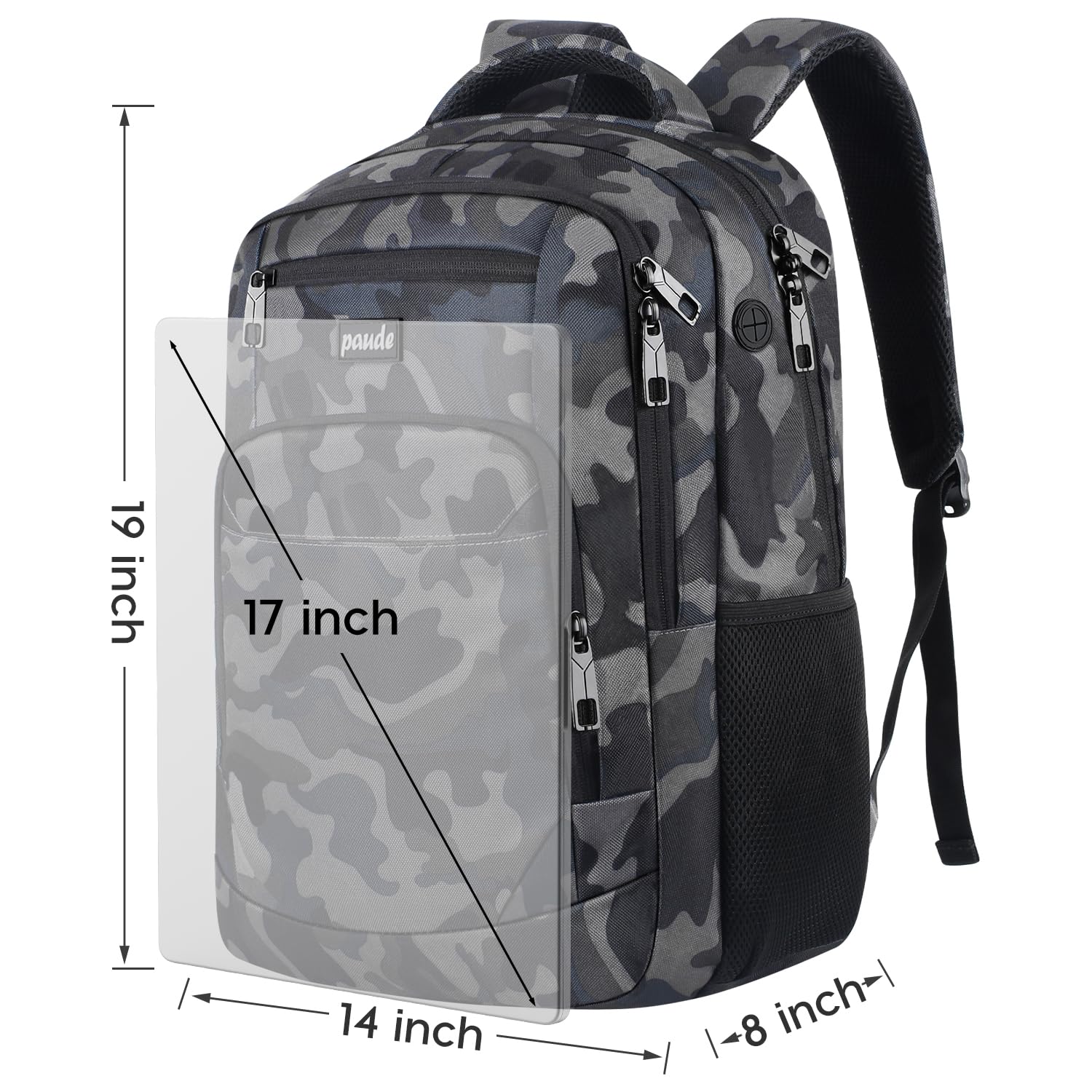 Amazon.com: Paude 17 inch Travel Business Backpack for Men,College Backpack School Bookbag for Teens,Laptop Bookbag with USB Port and Headphone Hole, Camouflage Black : Electronics Amazon.com: Paude 17 inch Travel Business Backpack for Men,College Backpack School Bookbag for Teens,Laptop Bookbag with USB Port and Headphone Hole, Camouflage Black : Electronics